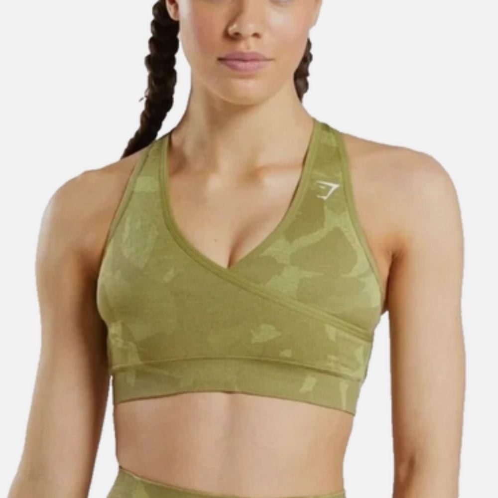 Gym Shark ADAPT CAMO SEAMLESS SPORTS BRA Size S